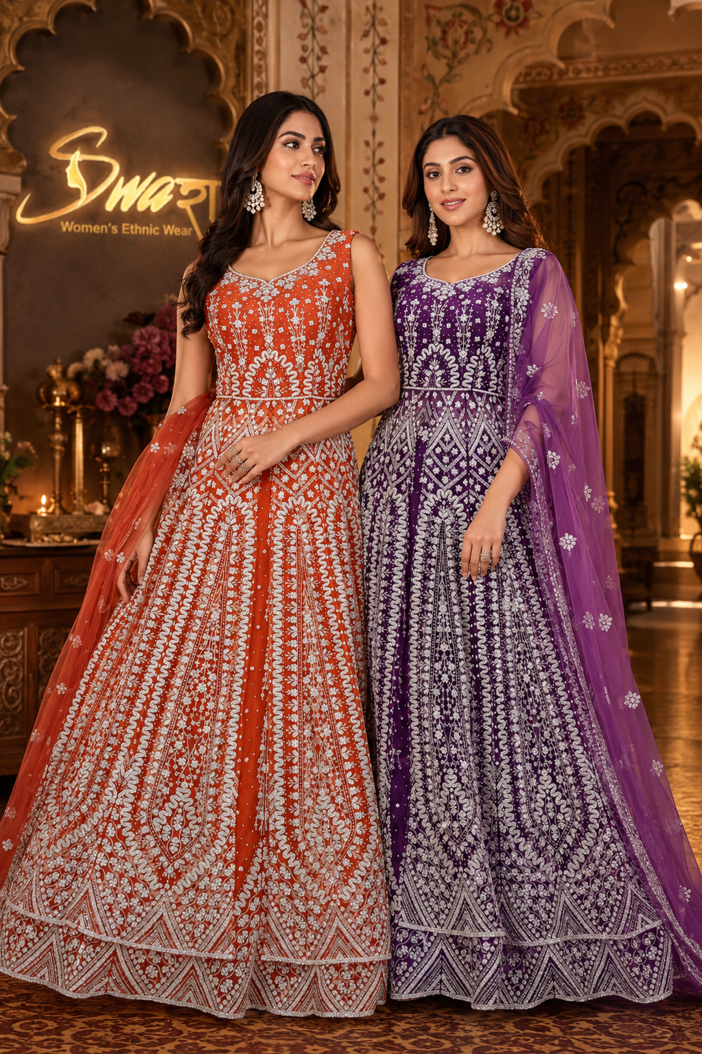 Kaveri Velvet Jacket Set